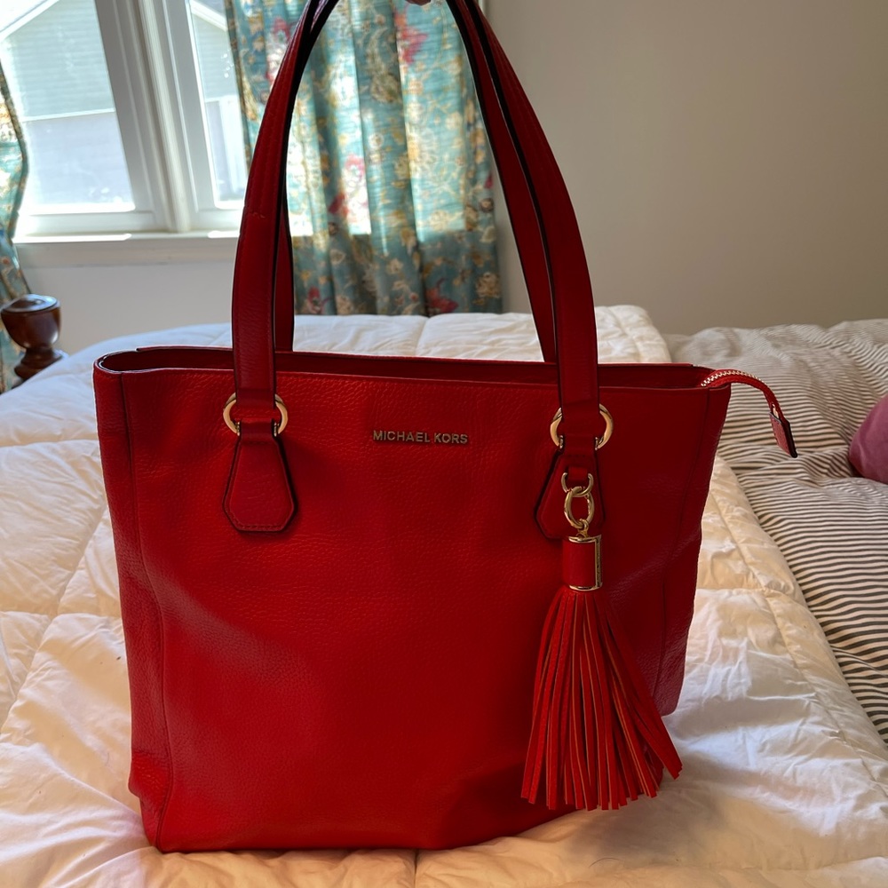 NWT Michael Kors tote, red